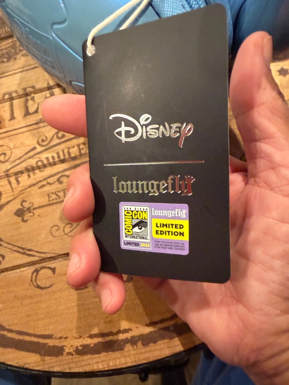 Disney Loungefly Limited Edition Black Tag with Comic-Con Sticker - Picture 2 of 7